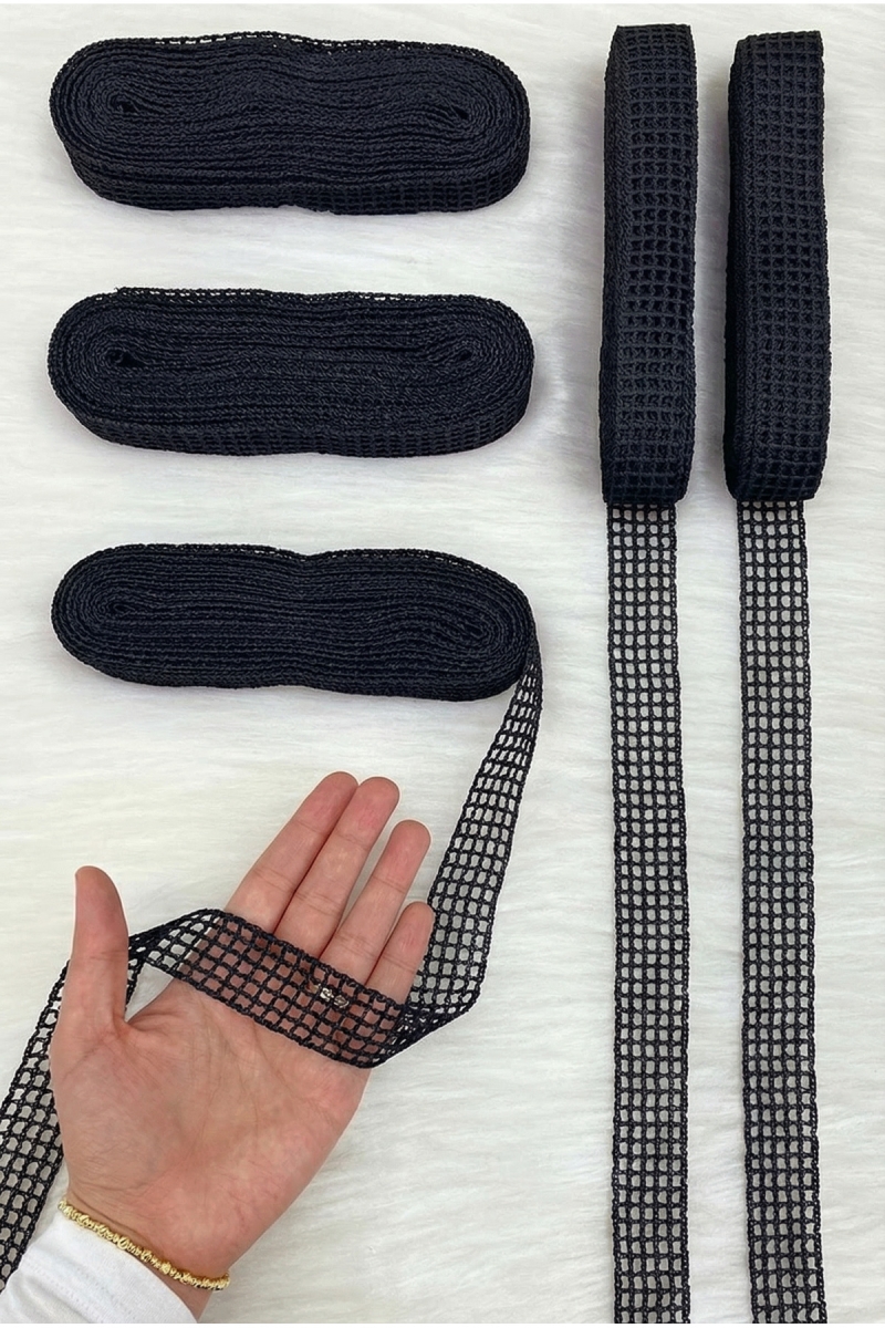 Siyah File Kurdele 2,5cm 10mt, Gelin, Damat, Bohça, Çeyiz, Nişan, Söz, Nikah, Hediye, Parti, Süsleme