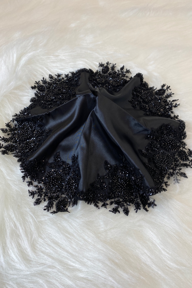 Siyah Gelin Damat Halay El Mendili, Saten Vip Aplikli, Kına Gecesi Düğün Nedime Sünnet Söz Nişan