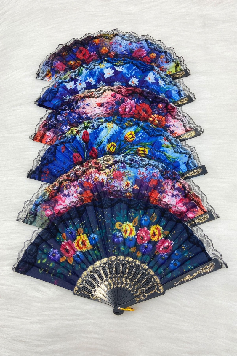 Siyah Karışık Renk Gelin Nedime Yelpazesi, Bride Bekarlığa Veda Partisi Kına Hediyelik, 1 Adet