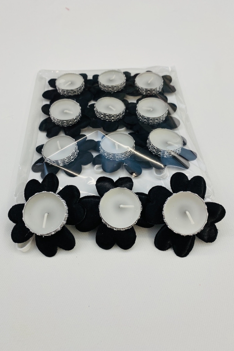 Siyah Nedime El Mumu, 12 Adet, Düğün, Kına Gecesi, Kına Mumu, Bride, Sünnet, Bekarlığa Veda