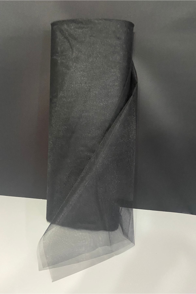 Siyah Süsleme Tülü, Bohça Çeyiz Gelin Damat Söz Nişan Nikah Kapı Konvoy Valiz Hediye Süsü, 100x300cm