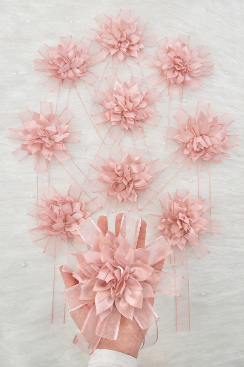 Soft Pembe Bohça Süsü, Gelin Damat Çeyiz Düğün Nişan Konvoy Gelin Arabası Sünnet Kına Süsü 5 Adet