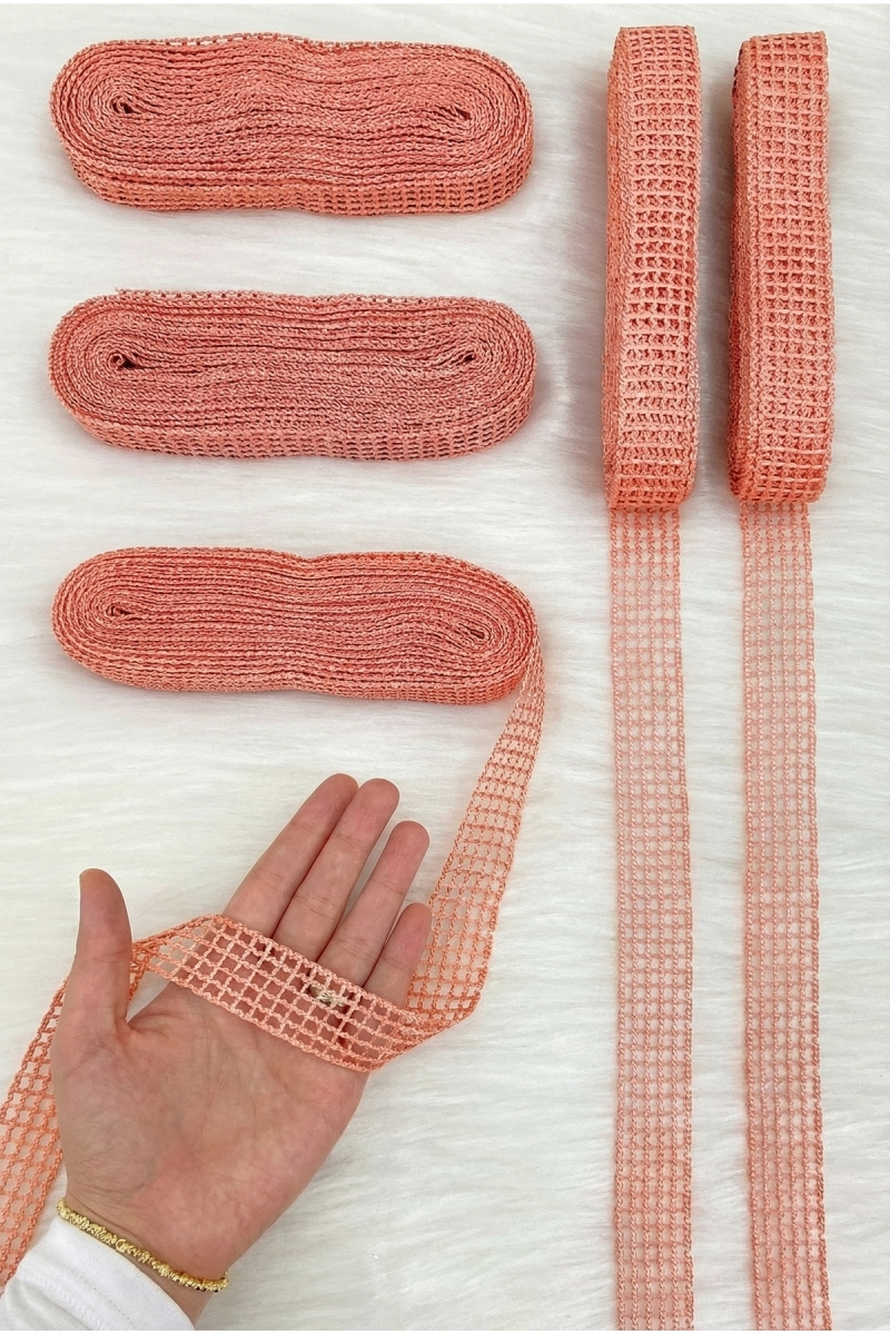 Somon File Kurdele 2,5cm 10mt, Gelin, Damat, Bohça, Çeyiz, Nişan, Söz, Nikah, Hediye, Parti, Süsleme