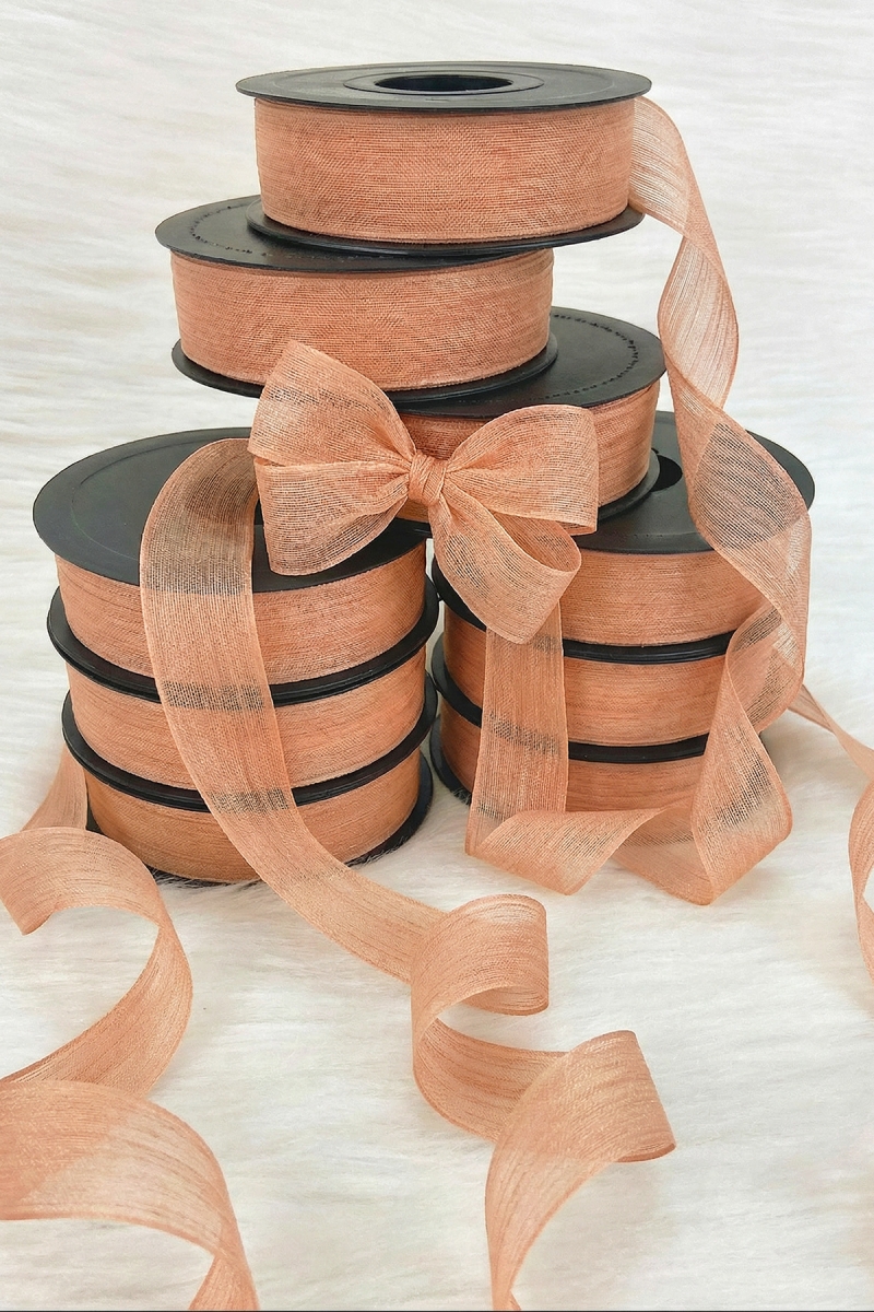 Somon Keten Nopeli Kurdele 2,5 Cm 20 Metre, Bohça Çeyiz Özel Gün Hediye Süsleme Kurdelesi