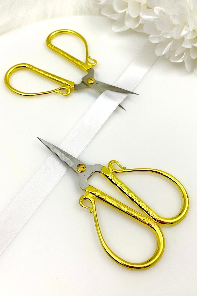 Söz Nişan Makası Gold, Kurdele Açılış Özel Gün Merasim Dikiş Nakış Makas Geniş Model