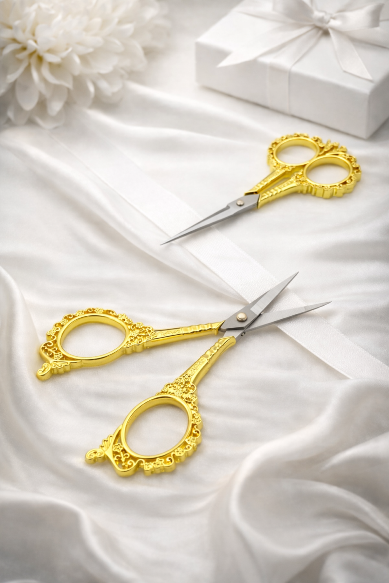 Söz Nişan Makası Gold, Kurdele Açılış Özel Gün Merasim Dikiş Nakış Makası