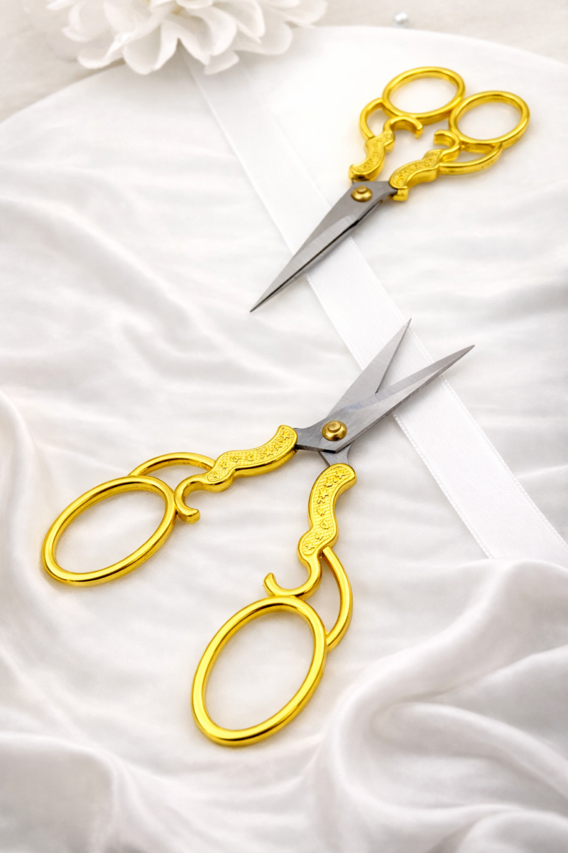 Söz Nişan Makası Gold, Kurdele Açılış Özel Gün Merasim Dikiş Nakış Makası