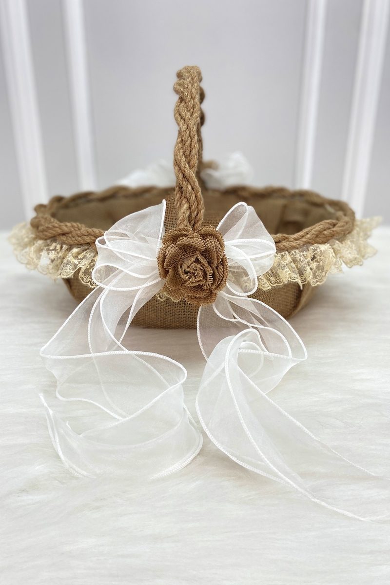 Söz Nişan Nikah Kına Gelin Sepeti, Düğün Bride Bekarlığa Veda Hediyelik Dekoratif Hasır Gül Jüt