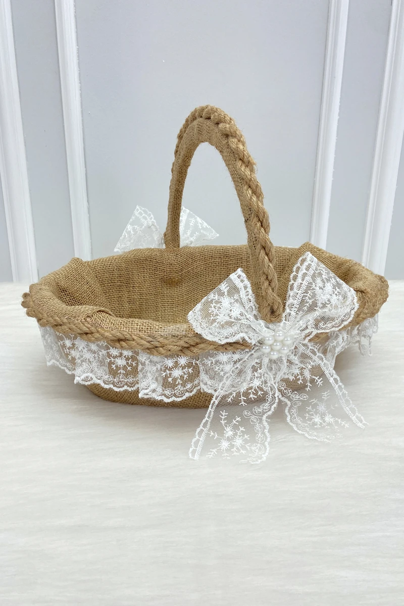 Söz Nişan Nikah Kına Gelin Sepeti, Düğün Bride Bekarlığa Veda Hediyelik Dekoratif Hasır Jüt