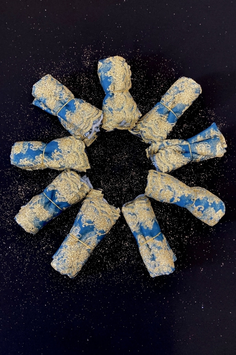 Turkuaz Simli Halay Mendili, Gelin Halay Mendili, 10 Adet