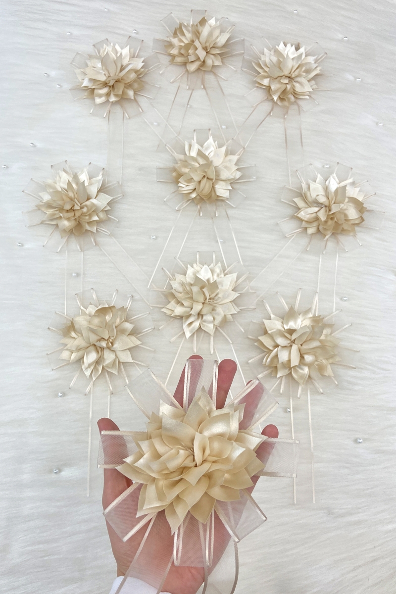 Vanilya Bohça Süsü, Gelin Damat Çeyiz Düğün Nişan Konvoy Gelin Arabası Sünnet Kına Süsü 5 Adet