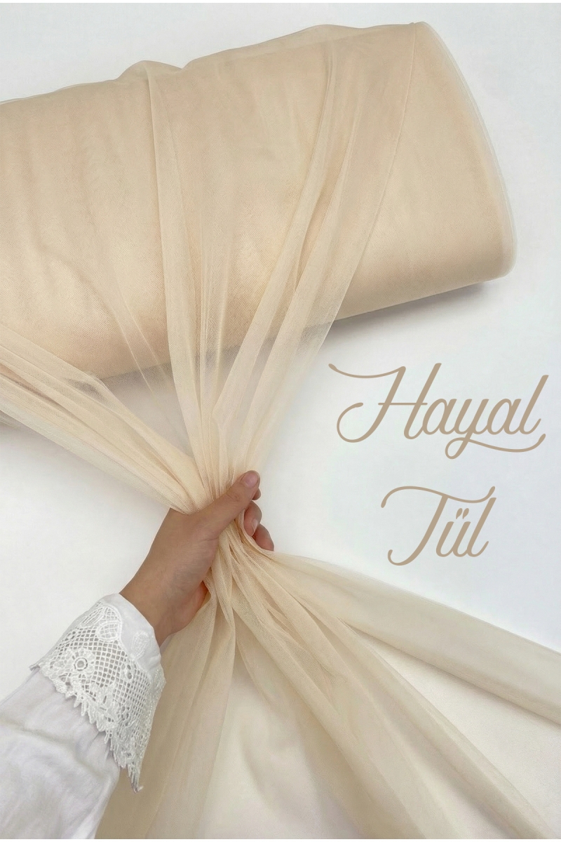 Vanilya Hayal Tül, Nişan Çeyiz Bohça Kapı Doğum Günü Parti Süsleme, Gelin Abiye Türban 100x300cm