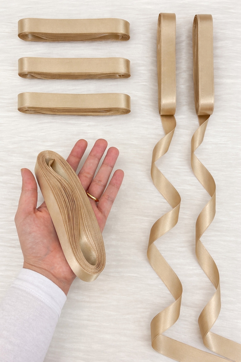 Vizon Saten Kurdele 2 Cm 10 Metre, Bohça Çeyiz Nikah Kına Sünnet Söz Doğum Günü Parti Hediye Süsleme