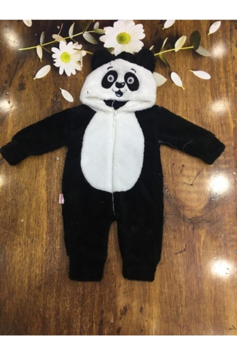 Welsoft Peluş Fermuarlı Panda Tulum 6-24 Ay Das50