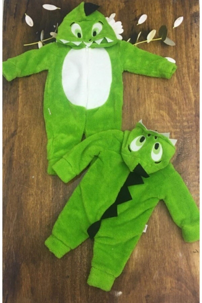 Welsoft Peluş Fermuarlı Timsah Tulum 6-24 Ay Das50