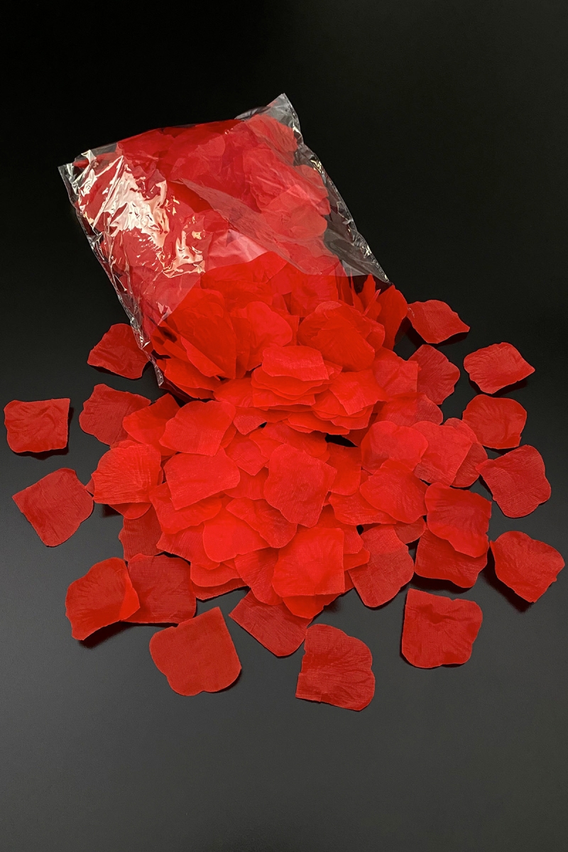 Yapay Kırmızı Gül Yaprağı, Romantik Dekor Hediye Süs Düğün Kına Söz Nişan Parti Süsleme 300 Adet