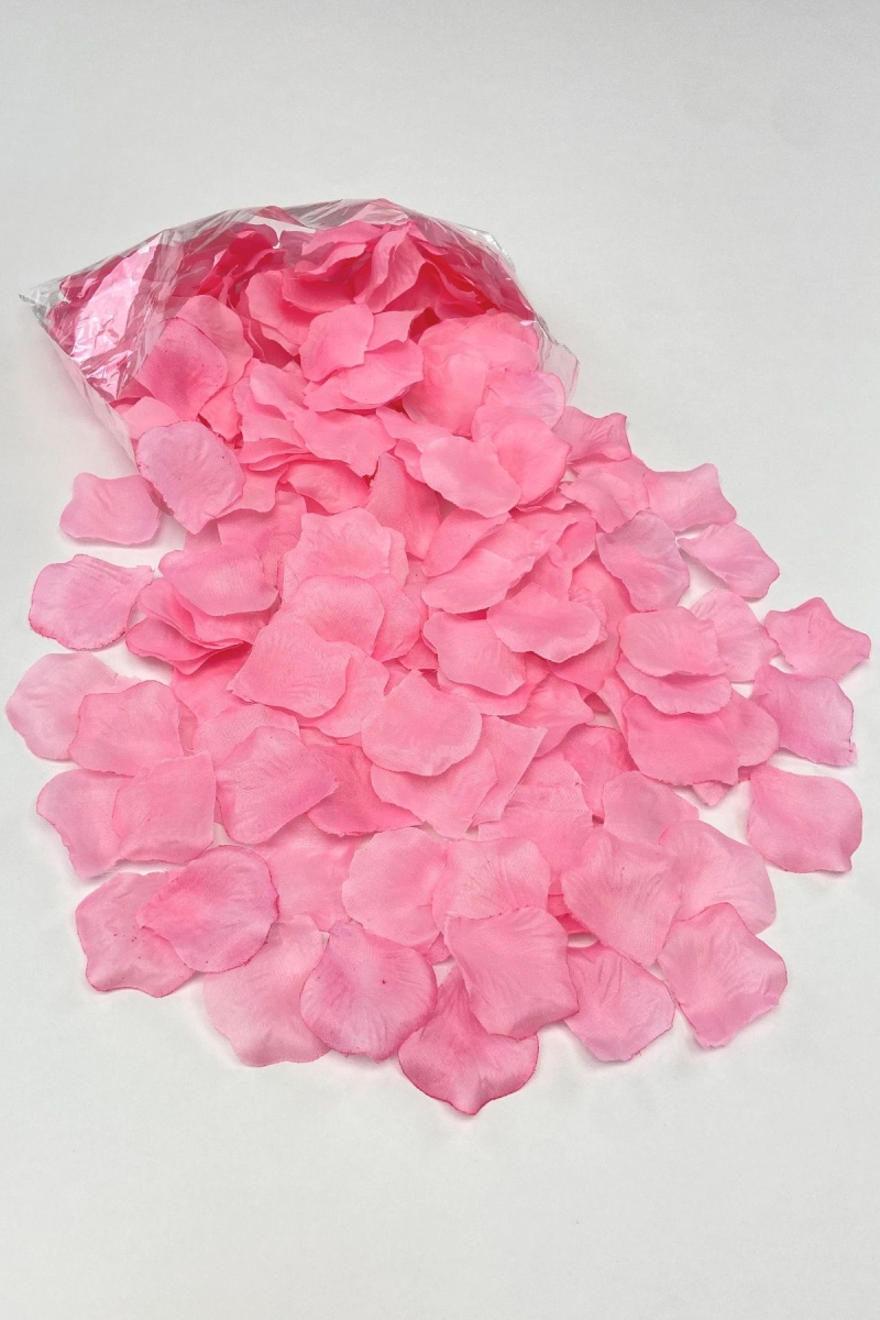 Yapay Pembe Gül Yaprağı, Romantik Dekor Hediye Süs Düğün Kına Söz Nişan Parti Süsleme 300 Adet