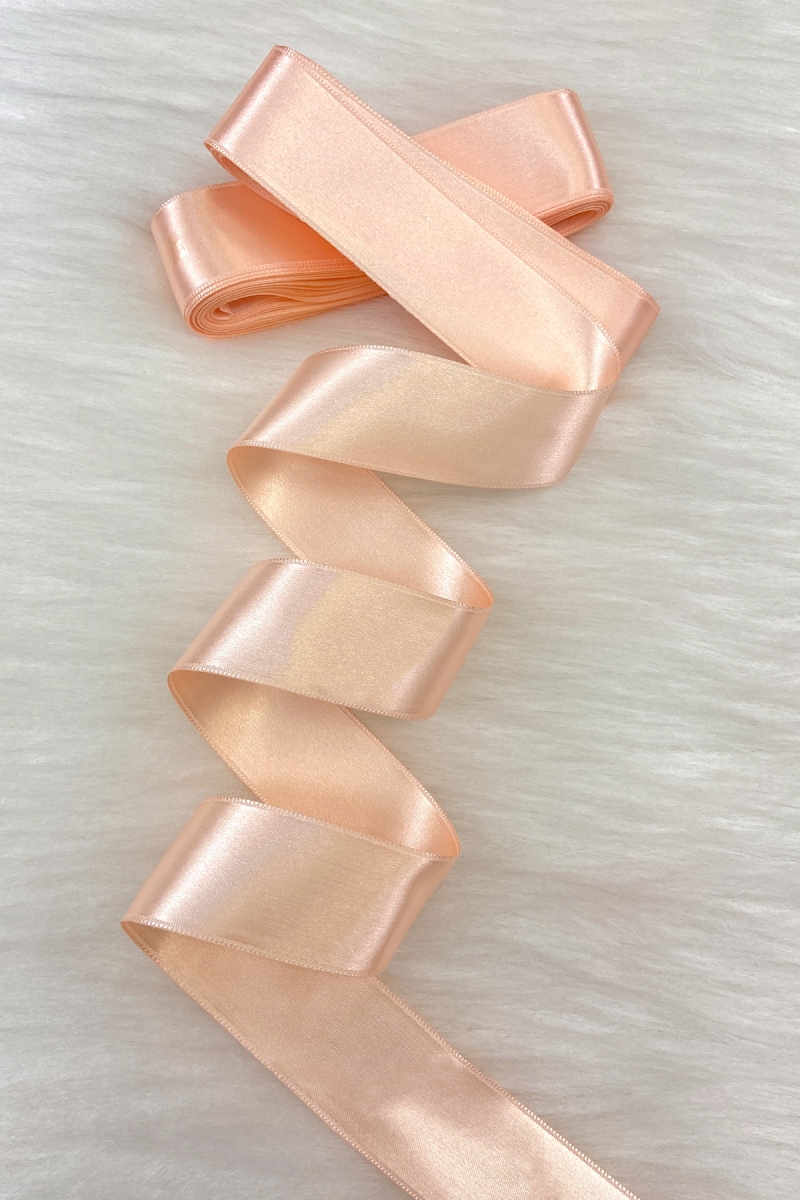 4 Cm Yavruağzı Çift Taraflı Saten Kurdele 10 Metre, Bohça Çeyiz Özel Gün Hediye Süsleme Kurdelesi