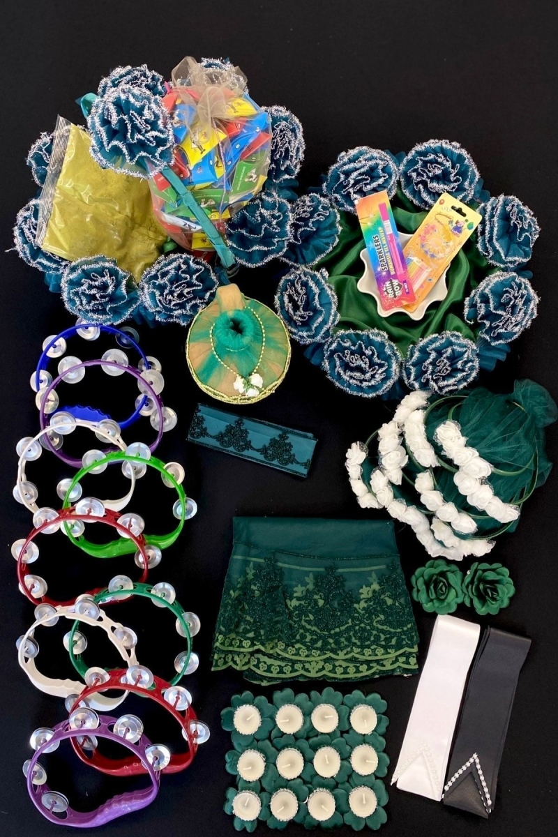 Yeşil 174 Parça Lüks Kına Gecesi Malzemeleri Seti