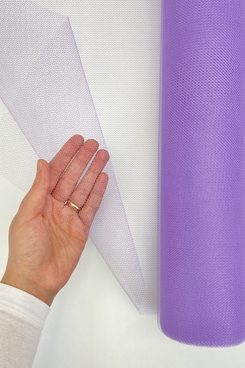 Lila İran Grek Tül, Nişan Çeyiz Bohça Kapı Doğum Günü Konvoy Parti Dekor Süsleme, 1 Metre (En 70cm)