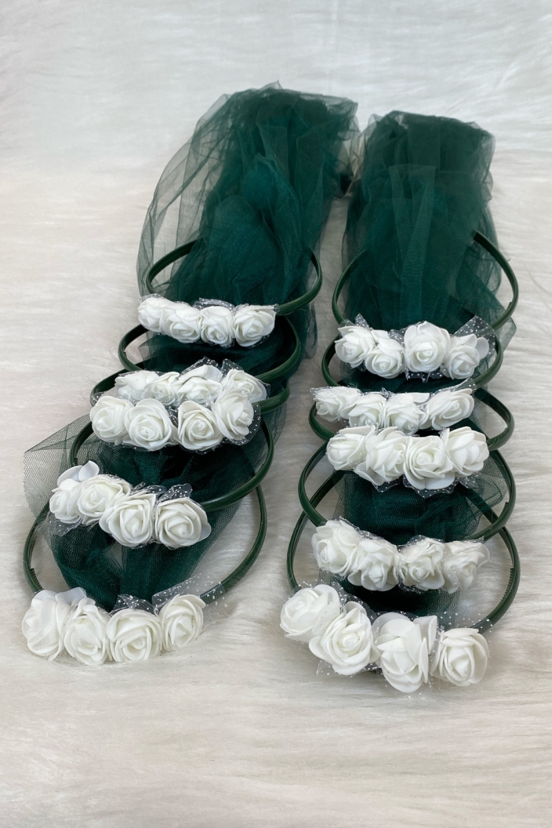 Zümrüt Yeşili Nedime Taç, Gelin Kına Gecesi Düğün Bride Bekarlığa Veda Partisi Sünnet Tacı 10 Adet