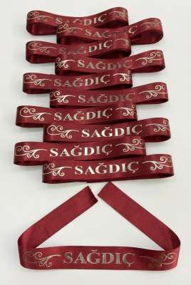 1 Adet Bordo Gümüş Sağdıç Kol Kurdele Bant Ve Bileklik Nedime Düğün Kına Gecesi Bride Bekarlığa Veda