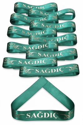 1 Adet Yeşil Gümüş Sağdıç Kol Kurdele Bant Ve Bileklik Nedime Düğün Kına Gecesi Bride Bekarlığa Veda