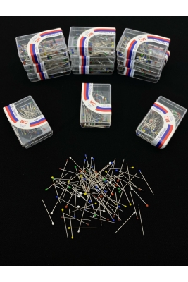 100 Adet Karışık Renk Toplu İğne, Türban Eşarp Başörtüsü Düğün Nikah Nişan Kına Sünnet Takı İğnesi