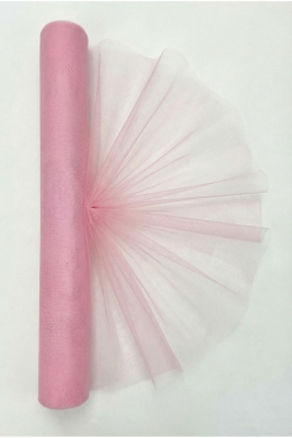 27 Metre İran Grek Tül Bebe Pembe, Nişan Çeyiz Bohça Kapı Doğum Günü Konvoy Parti Süsleme (En 70cm)