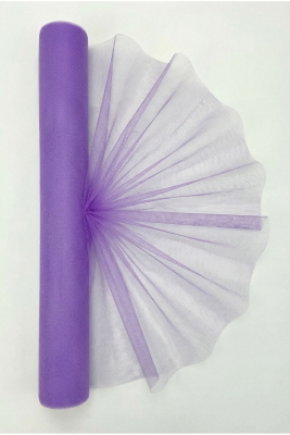 27 Metre İran Grek Tül  Lila, Nişan Çeyiz Bohça Kapı Doğum Günü Konvoy Parti Dekor Süsleme, (En 70cm)