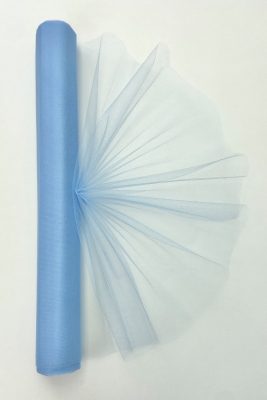 27 Metre İran Grek Tül Bebe Mavi, Nişan Çeyiz Bohça Kapı Doğum Günü Konvoy Parti Süsleme, (En 70cm)