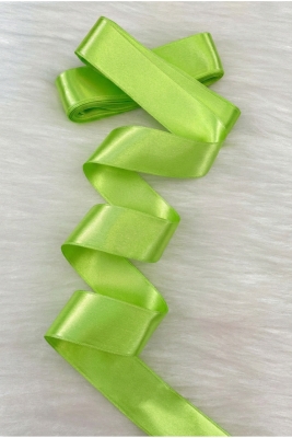 4 Cm Fıstık Yeşili Çift Taraflı Saten Kurdele 10 Metre, Bohça Çeyiz Özel Gün Hediye Nikah Süsleme
