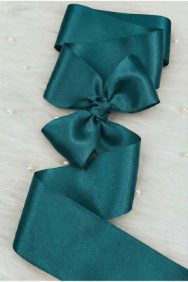 6 Cm Petrol Mavi Çift Taraflı Saten Kurdele 10 Metre, Bohça Çeyiz Nişan Takı Özel Gün Hediye Süsleme