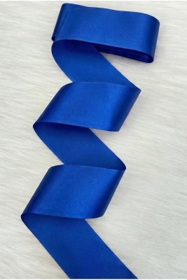 6 Cm Saks Mavi Tek Taraflı Saten Kurdele 10 Metre, Bohça Çeyiz Nişan Takı Özel Gün Hediye Süsleme