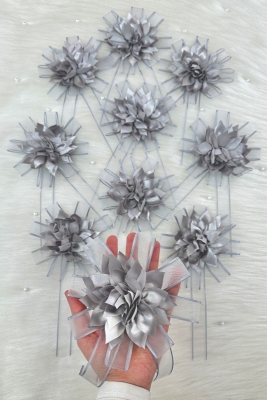 Açık Gri Bohça Süsü, Gelin Damat Çeyiz Düğün Nişan Konvoy Gelin Arabası Sünnet Kına Süsü 5 Adet