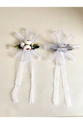 Beyaz Bohça Süsü, Gelin Damat Çeyiz Süsü 5 Adet