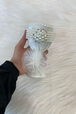 Beyaz Düğün Nikah Takı İçin İğnelik, Kına Gecesi Gelin Damat Söz Nişan Sünnet İğnedanlık