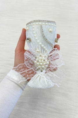 Beyaz Düğün Nikah Takı İçin İğnelik, Kına Gecesi Gelin Damat Söz Nişan Sünnet İğnedanlık