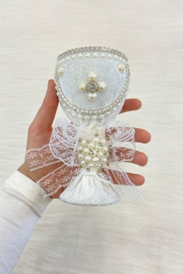 Beyaz Düğün Nikah Takı İçin İğnelik, Kına Gecesi Gelin Damat Söz Nişan Sünnet İğnedanlık