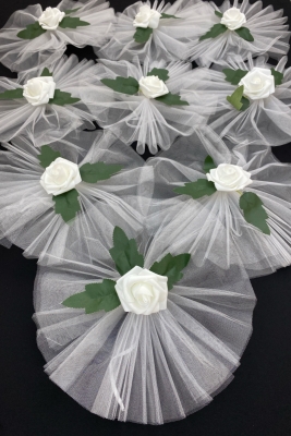 Beyaz Gelin Bohça Süsü, Konvoy Arabası Damat Valiz Bavul Çeyiz Düğün Nişan Söz Sünnet Süs 1 Adet