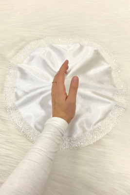 Beyaz Gelin Damat Mendili Pullu, Halay El Mendili, Düğün Kına Sünnet Söz Nişan Bride Bekarlığa