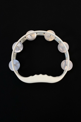 Beyaz Gelin Nedime Tefi, Kına Gecesi Düğün Sünnet Bride Plastik Zilli Tef, 1 Adet