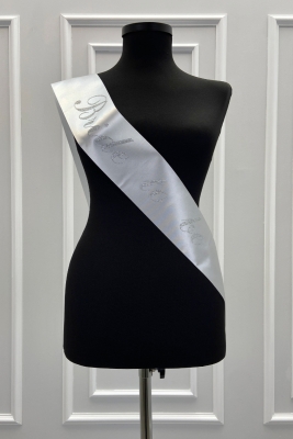 Beyaz Gümüş Bride To Be Gelin Kuşağı Kemeri Bekarlığa Veda Partisi Konsepti