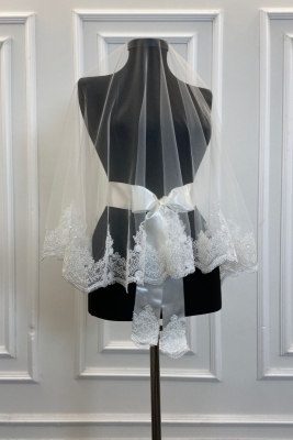 Beyaz Işıl Işıl Güpürlü Gelin Kına Duvağı Seti Düğün Kına Gecesi Yüz Örtüsü Alı