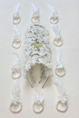 Beyaz Nedime Bilekliği Ve Nedime Taçı(metal), Kına Gecesi, Bekarlığa Veda Partisi, Bride To Be