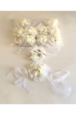 Beyaz Nedime Bileklik 12 Li Paket