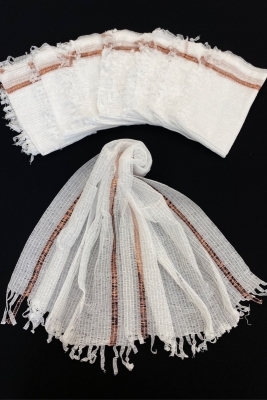 Beyaz Nedime Şalı, Gelin Arabası Düğün Sünnet Konvoy Havlu Süsü, Kına Gecesi Hediyeliği 10 Adet