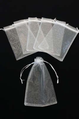 Beyaz Organze Şeffaf Tül Kese 50 Adet Ölçü 15x24cm, Hediye Gelin Düğün Bohça Çeyiz Havlu Yasin Yazma