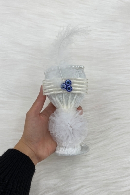 Beyaz Sünnet Düğün Nikah Takı İçin İğnelik, Kına Gecesi Gelin Damat Söz Nişan İğnedanlık