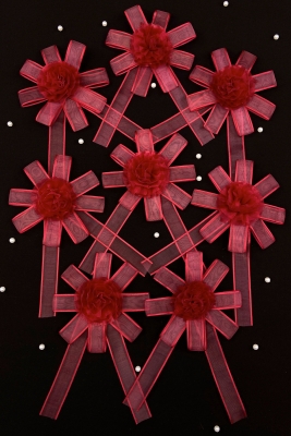 Bordo Bohça Süsü, Gelin Damat Çeyiz Düğün Nişan Konvoy Gelin Arabası Sünnet Kına Süsü 5 Adet